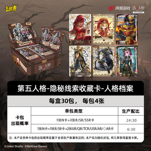 Kayou Identity V-hidden clue Collection Card-personality File - Assorted