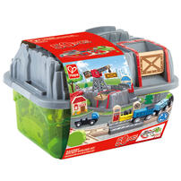 Hape Railway Bucket-Builder-Set With Battery Powered Locomotive