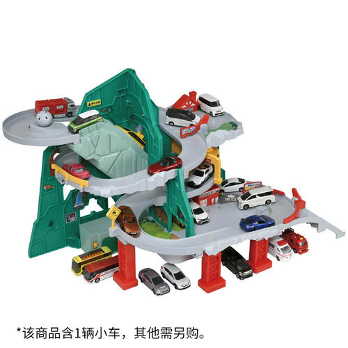 Tomica多美卡探险盘旋山道（内含1辆小车，其他需另购）