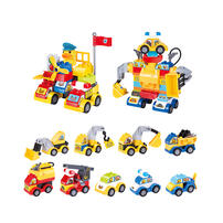 B.Duck小黄鸭 积木工程车-110颗粒