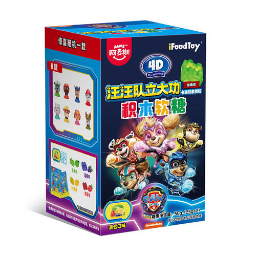 汪汪队立大功 汪汪队4D积木果汁软糖 50g - 随机发货