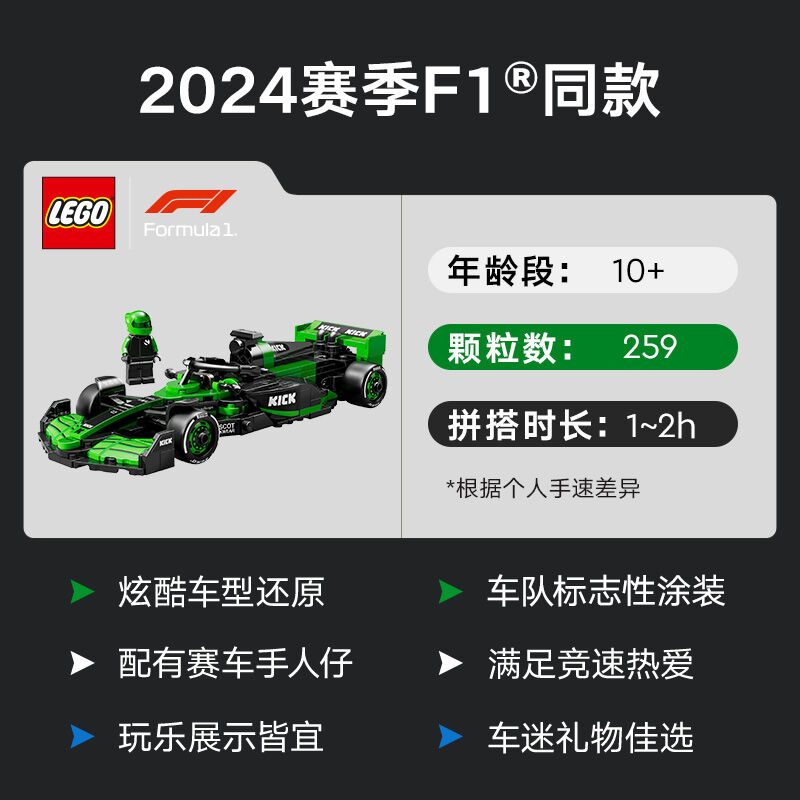 LEGO Speed Champions Kick Sauber F1? Team C44 Race Car 77247