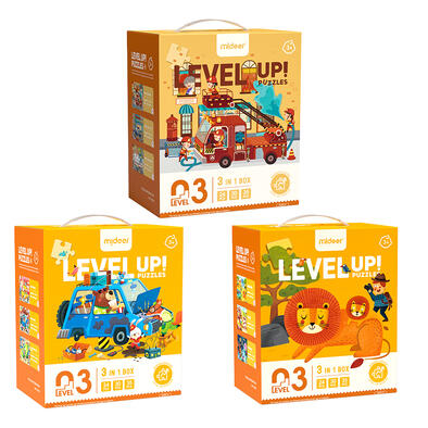 Mideer 弥鹿 进阶拼图-3阶（自然景色/救援/交通）- 随机发货