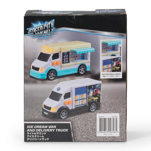 Speed City城市快线 塑胶玩具车 冰淇淋车和 货运卡车