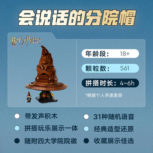 LEGO Harry Potter Talking Sorting Hat 76429