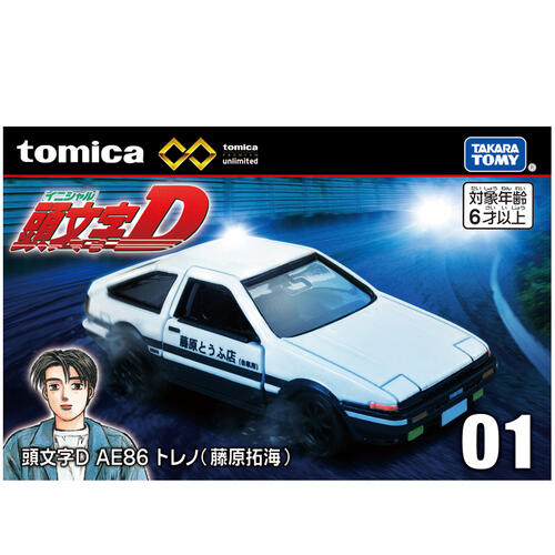 Tomica Premium Unlimited 01 Initial D Ae86 (Fujiwara Takumi)