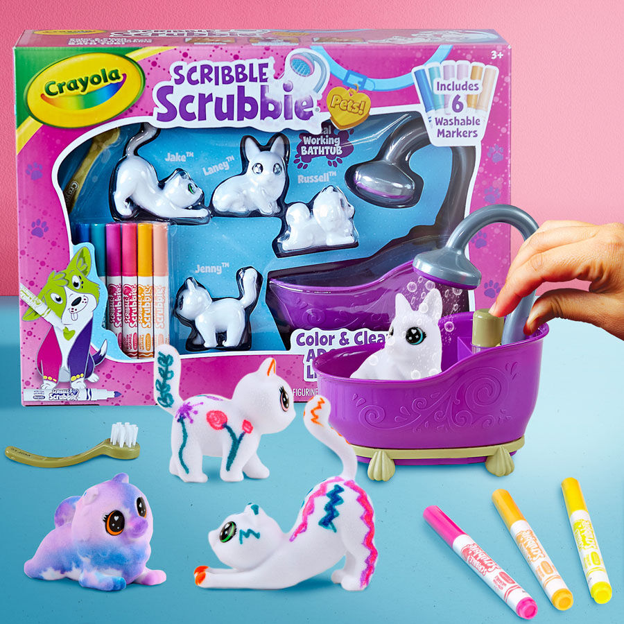 Crayola scribble scrubbie pets hot sale scrub tub playset