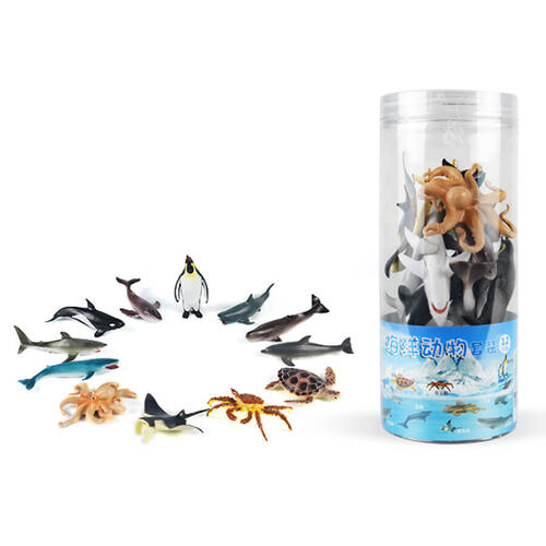 Recur 12Pieces Sea Animal Set In Tub