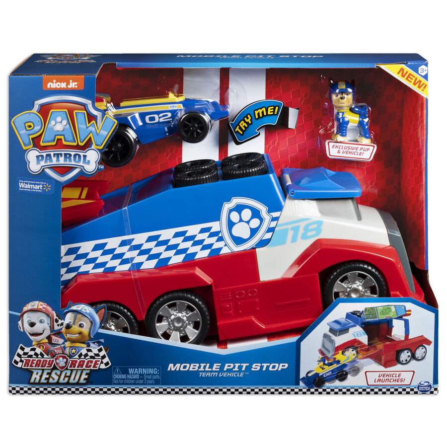 Paw Patrol Ready Race Rescue Mobile Pit Stop Team Vehicle Toys R