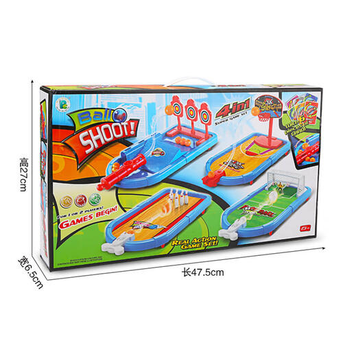 P&C Toys 4合1桌面游戏套装(弹珠游戏台)