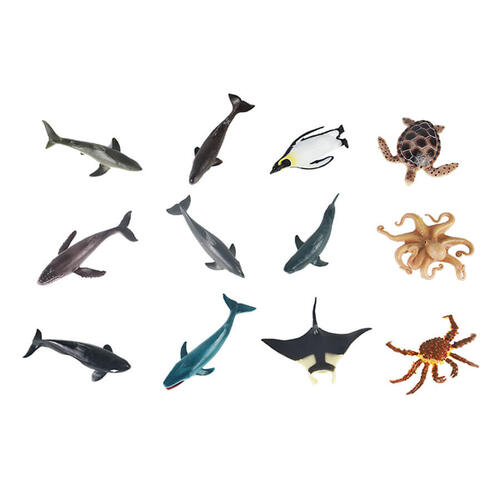 Recur 12Pieces Sea Animal Set In Tub